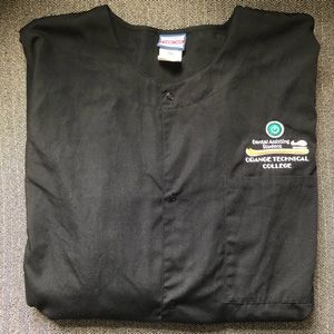 Unisex Cherokee 2XL Black Long Sleeve Lab Coat